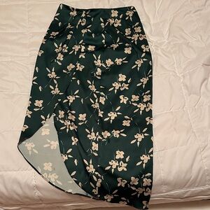 Urban Outfitters Floral Green Skirt